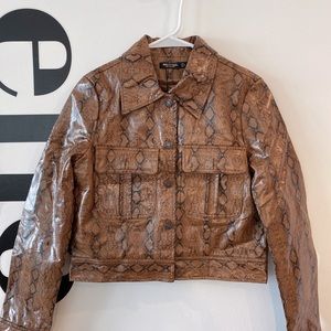 NWT Nasty Gal Snake Print Jacket in Size 2